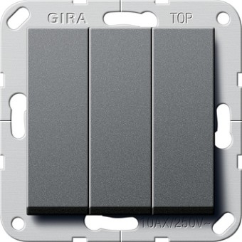 283228 - Gira System55 Переключатель 3-клав."Британский стандарт", антрацит