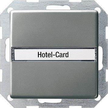 14020 - Gira Edelstahl Выключатель "Hotelcard",скошенные края