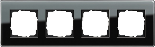 214505 - Gira Esprit Glass C Рамка на 4 поста,  черное стекло