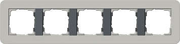 215422 - Gira E3 Рамка на 5 постов, серый/антрацит