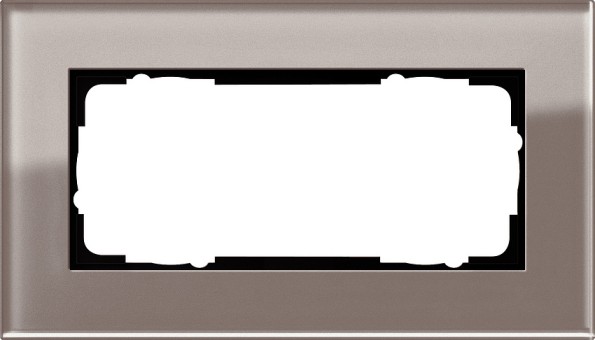 1002122 - Gira Esprit  Рамка на 2 поста без перегородки,  дымчатое стекло