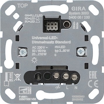 540000 - Gira System55 Вставка универсального LED светорегулятора Standard S3001