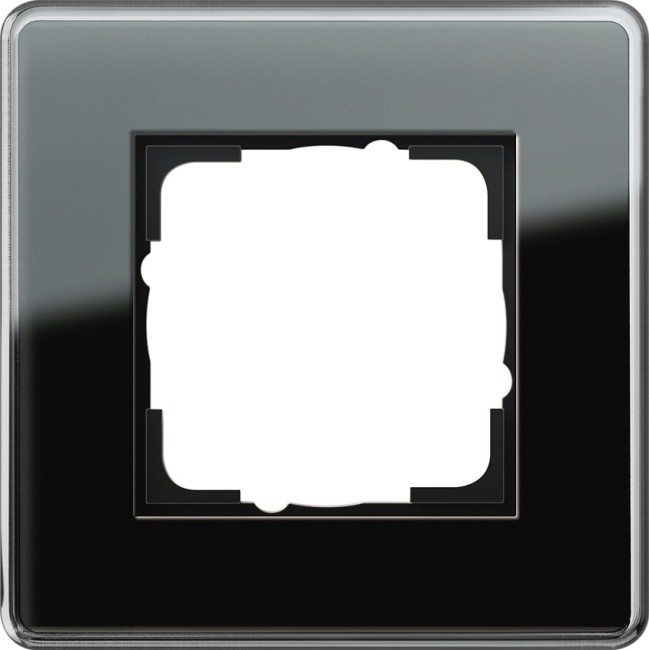 211505 - Gira Esprit Glass С Рамка на 1 пост,  черное стекло