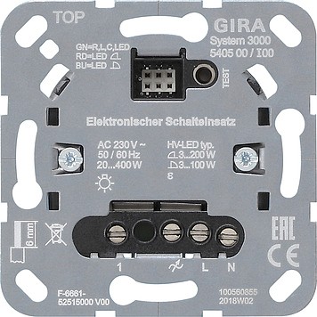 540500 - Gira System55 Вставка электроннго переключателя  S3000