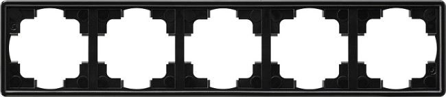 21547 - Gira Рамка пятикратная черный