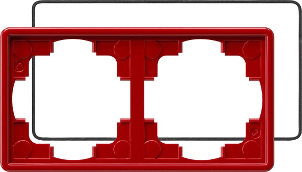 25243 - Gira Рамка двойная с уплотнительной вставкой красный