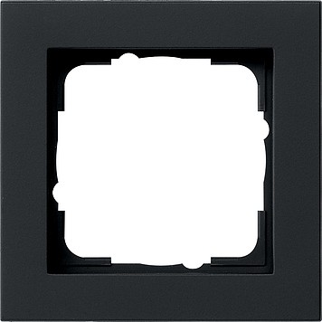 021109 - Gira E2 Рамка одинарная, черный матовый