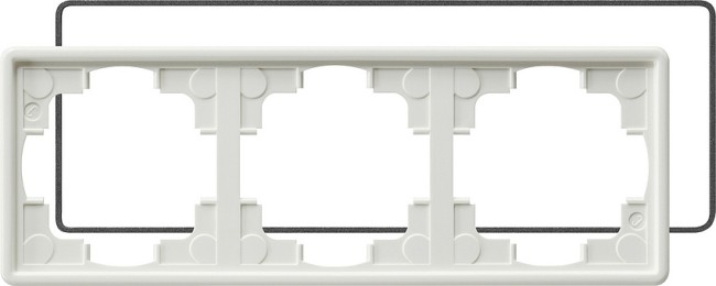 25340 - Gira Рамка тройная с уплотнительной вставкой белый