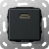 566910 - Gira System55 Разъем HDMI, инвертирующий адаптер, черный матовый