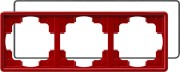 25343 - Gira Рамка тройная с уплотнительной вставкой красный