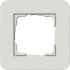 211411 - Gira E3 Рамка на 1 пост, светло-серый/бел. глянцевый