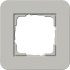 211412 - Gira E3 Рамка на 1 пост, серый/бел. глянцевый