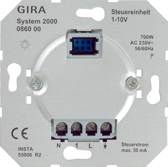 86000 - Gira Механизм светорегулятора 1-10В 700Вт