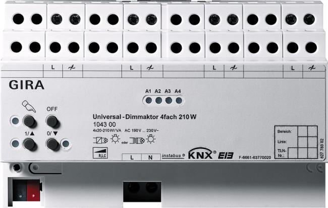 Универсальный светорегулятор Instabus KNX/EIB 4-канальный