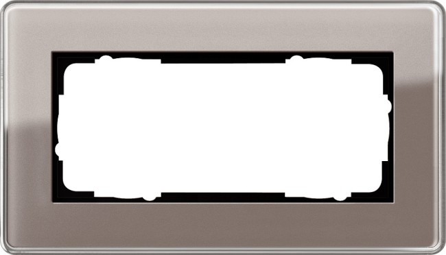 1002522 - Gira Esprit Glass C Рамка на 2 поста без перегородки, дымчатое стекло