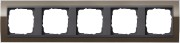 215768 - Gira Event Clear Рамка на 5 постов, коричневая глянцевая, центральная вставка антрацит
