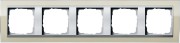 215776 - Gira Event Clear Рамка на 5 постов, коричневая глянцевая, центральная вставка алюм.