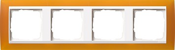 214332 - Gira Event Рамка на 4 поста матовая янтарная, центральная вставка белая