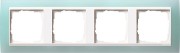 214395 - Gira Event Рамка на 4 поста, полупрозрачная салатовая матовая, центральная вставка белая