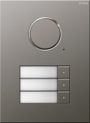 250320 - Gira Дверная аудиодомофонная станция Сталь на 3 абонента