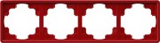 21443 - Gira Рамка четырехкратная красный