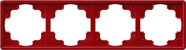 21443 - Gira Рамка четырехкратная красный
