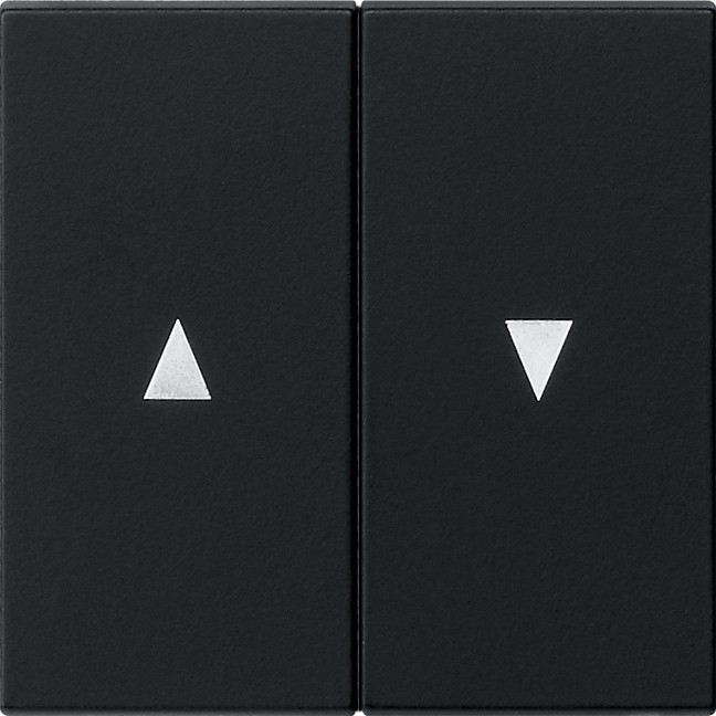 294005 - Gira System55 Двойная клавиша для жалюзи со стрелками, черная матовая