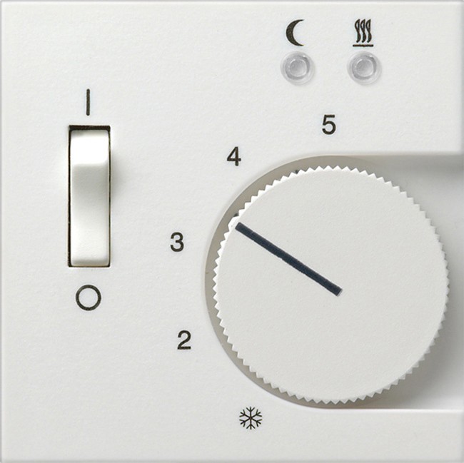149427 - Gira System55 Накладка для регулятора температуры пола,  матовый белый