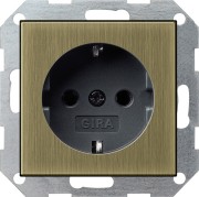 4188603 - Gira System55 Розетка 2К+З 16А 250В~, бронза/антрацит