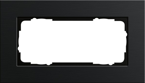 1002126 - Gira Esprit  Рамка на 2 поста без перегородки,  алюминий черный