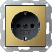 4188604 - Gira System55 Розетка 2К+З 16А 250В~, латунь/антрацит