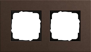 212223 - Gira Esprit Linoleum-MPx Рамка на 2 поста, коричневая