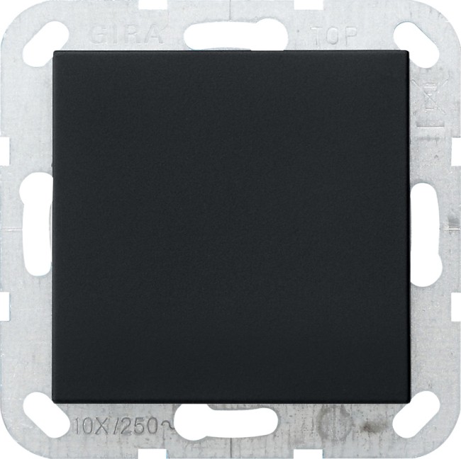 268005 - Gira System55 Заглушка с опорной платой, черная матовая