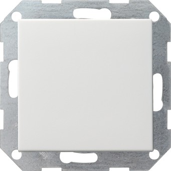 12627 - Gira System55 Выключатель 1-клавишный  10А; 250В;~,  матовый белый