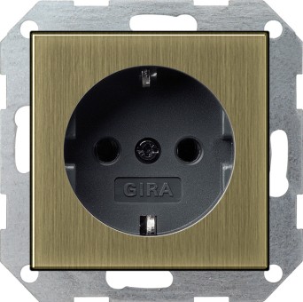 188603 - Gira System55 Розетка 2К+З 16А 250В~, бронза/антрацит