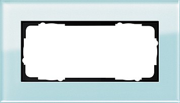 100218 - Gira Esprit  Рамка на 2 поста без перегородки, салатовое стекло
