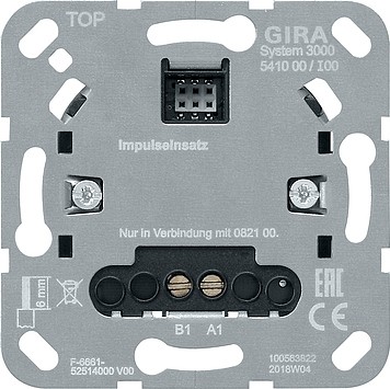 541000 - Gira System55 Вставка импульсного выключателя S3000
