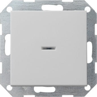Перекрестный выключатель 1-клавишный, с подсветкой, серый матовый