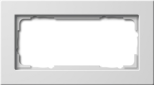 1002201 - Gira E22 Рамка на 2 поста без перегородки, глянцевый белый