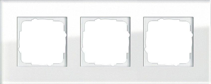 21312 - Gira Esprit  Рамка на 3 поста,  белое стекло