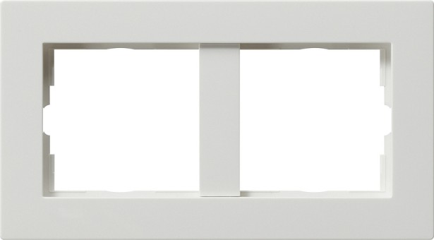 1002204 - Gira E22 Рамка на 2 поста без перегородки для установки заподлицо, глянцевый белый