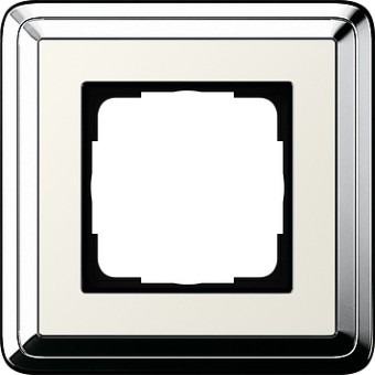 211643 - Gira ClassiX Рамка на 1 пост, хром/кремовый