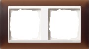 212331 - Gira Event Рамка на 2 поста, полупрозрачная коричневая, центральная вставка белая
