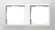212334 - Gira Event Рамка на 2 поста, полупрозрачная белая матовая, центральная вставка белая