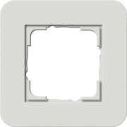 211411 - Gira E3 Рамка на 1 пост, светло-серый/бел. глянцевый
