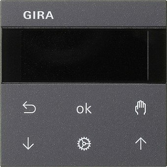 536628 - Gira System55 Накладка с дисплей таймера жалюзи System 3000, антрацит