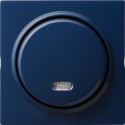 15346 - Gira Кнопочный выключатель для малого напряжения до 42 В с подсветкой синий