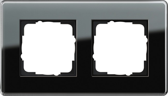 212505 - Gira Esprit Glass C Рамка на 2 поста,  черное стекло