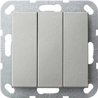 2830600 - Gira System55 Выключатель "Британский стандарт" 3-х клавишный ВКЛ/ОТКЛ.