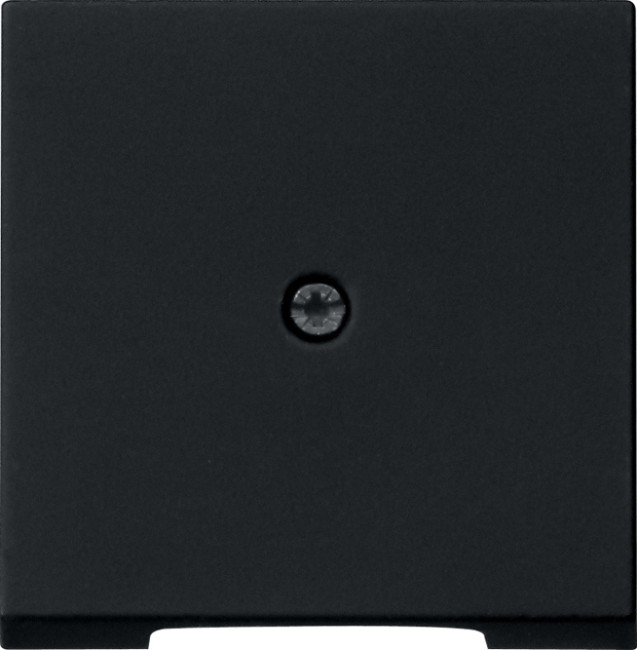 274005 - Gira System55 Накладка розетки для подключения средств связи, черная матовая